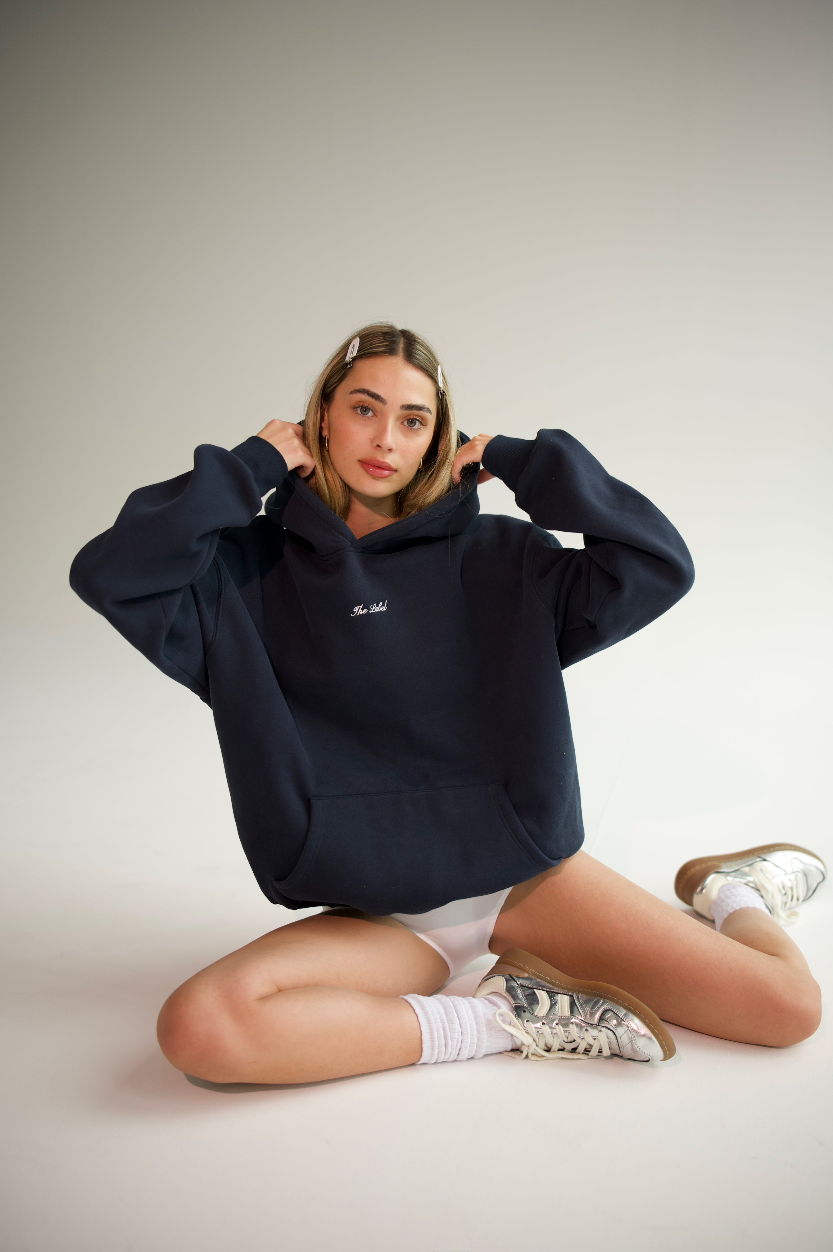 Love You More Hoodie Navy